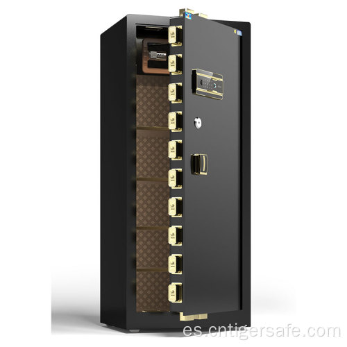 Tiger Safes Classic Series-Black 180 cm de altura con bloqueo de huellas dactilares